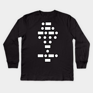 Architect Morse Code Kids Long Sleeve T-Shirt